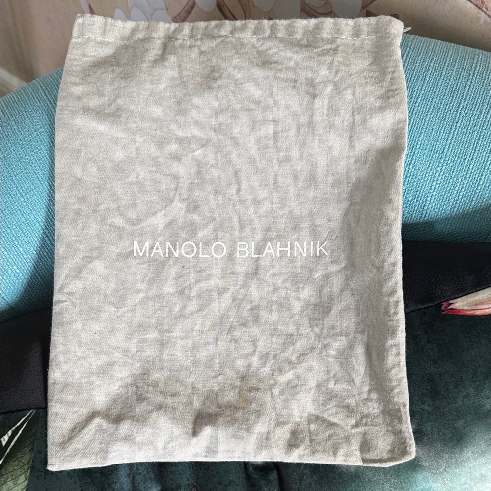 Manolo Blahnik Cream Dust Bag